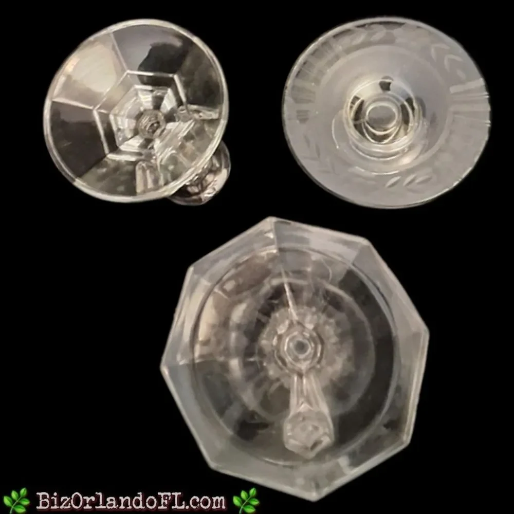 VINTAGE: Lot (3) Elegant Styles & Size Glass Candlestick Holders Art Glass Decor